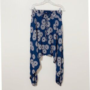 Buddha Pants Savanah Harem Pants Blue Tan Unisex Size S